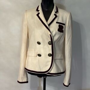 Like New! COACH Poppy cream blazer - Size large